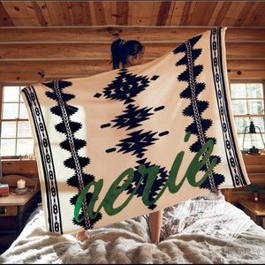 Aerie plush fleece throw blanket